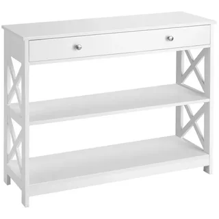 Costway Konsolentisch 100 x 30 x 80 cm weiß