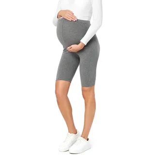Be Mammy Damen Kurze Umstandsleggings Bequeme und Schwangerschaftsleggings aus Baumwolle Umstandshose Umstandsmode für Sommer BE20-228 - XL