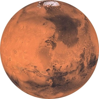 Komar DOT runde und selbstklebende Vlies Fototapete Mars - Ø Durchmesser 125 cm - 1 Stück - Tapete, Dekoration, Wandtapete, Wandbild, Wandbelag, Designtapete - D1-018