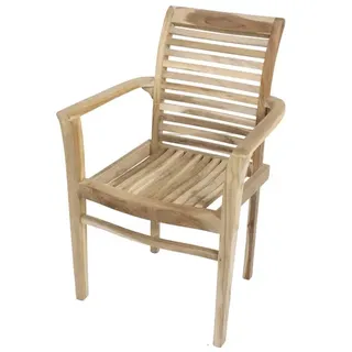GARDEN PLEASURE Stapelstuhl »JAVA«, BxH: 65 x 97 cm, Teakholz - beige