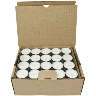 Coraz Home - 120 Stück Teelichter aus reinem Citronella, 100% pflanzliche Wachsmischung, natürliche Kerzen, paraffinfrei, im Aluminiumbecher, ohne Plastik (120 Citronella-Teelichter)