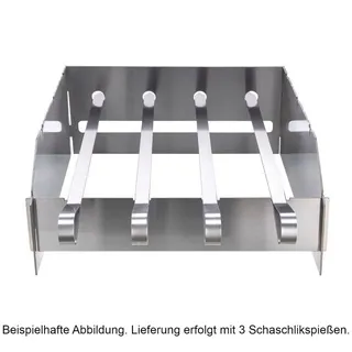 All'Grill Schaschlik-Set 45 cm Edelstahl weiß