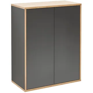 Fackelmann Finn Badkommode 60 x 75 x 30,5 cm Anthrazit/Eiche