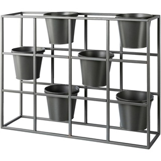 Creativ home Blumenständer, Pflanzen-Raumteiler, Blumentopfständer B/H/T: 65 cm x 52 17 grau Blumenständer Blumenvasen Pflanzgefäße Wohnaccessoires