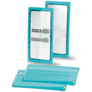 Genius Nicer Dicer Chef Professional Reib-Einsätze 2-tlg. Blau/Silber