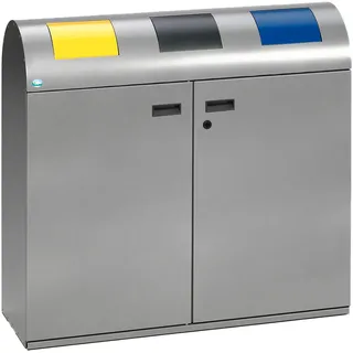 VAR Mülleimer WS 100R 80 l Silber
