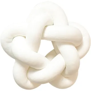 Viusneun Knotenkissen, Sternen Knot Kopfkissen Geknotetes Dekorativ Kissen Skandinavisch Zierkissen Knoten Kissen für Sofa Schlafzimmer Babyzimmer (Weiß,32 × 32 cm)