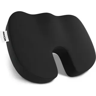 NEOLYMP Orthopädisches Sitzkissen 3 Härtegrade - Memory Foam Kissen, Größe Mittel 60 - 100 kg in Schwarz Schwarz