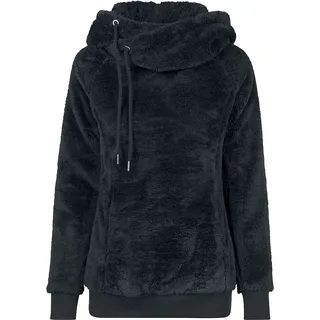 URBAN CLASSICS Long Teddy Hoodie Schwarz M