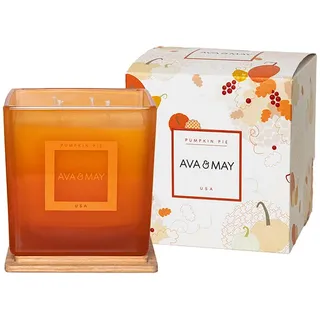 AVA & MAY Duftkerze "Pumpkin Pie" in Orange - 550 g