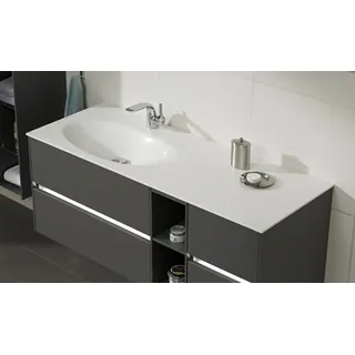 Pelipal Serie 6010 Krion-Waschtisch KWT54-1130-L, B:1130, H:9, T:498mm KWT54-1130-L