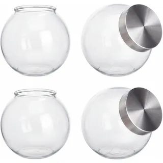 Relaxdays Vorratsglas 1,5 l 4 St.