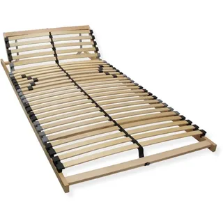 Sleepneo Lattenrost 120x200, Lattenrahmen Buche, 7 Komfortzonen, 28 Latten, Federholzrahmen Made in Germany, Lattenrost Kopfteil verstellbar, bis 150Kg