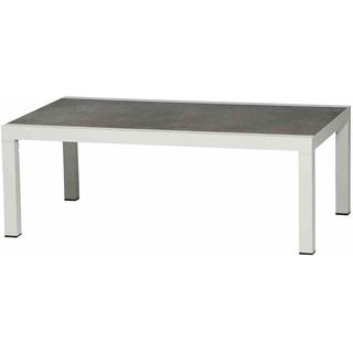 Loungetisch Belia, 120x69x48 cm, Gestellmaterial Aluminium pulverbeschichtet in weiß, Fläche aus in