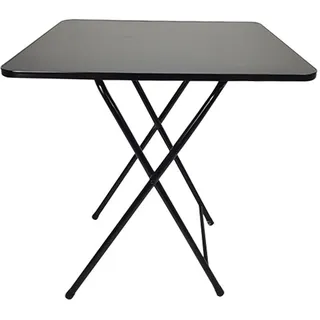 iondelce Balkontisch Klappbar,Kleiner Küchentisch Beistelltisch Bistrotisch Gartentisch Campingtisch, Klapptisch Klein für 2-4 Personen, Hohe Belastbarkeit, 60 x 60 x70 cm, Schwarz