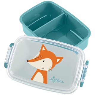 sigikid Brotdose / Lunchbox - Fuchs - Blau Orange