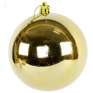 Annastore Weihnachtsbaumkugel Weihnachtskugeln aus Kunststoff zum Hängen für den Außenbereich (6 St), Frost und Wetterfest, Outdoor Weihnachtkugeln goldfarben Ø 14 cm