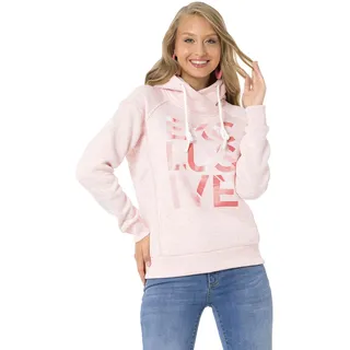 Cipo & Baxx Damen Kapuzensweatshirt WL330 Rosa – Stylischer Hoodie mit Kapuze & Kängurutasche – Bequemer Pullover für Freizeit, Alltag & Streetwear - WL330 Rosa L - L