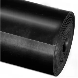 Floordirekt Gummimatte SBR-Gummiplatte Glatt, Bodenbelag in vielen Größen, Gummibelag schwarz 120 cm x 100 cm x 6 mm