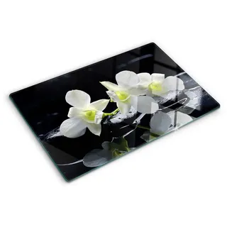 Tulup Spritzschutz Herdabdeckplatte 80 cm x 52 cm Orchidee
