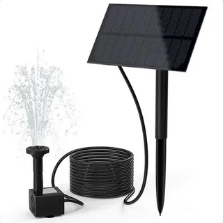 Solar Teichpumpe, Solarpumpe Teichpumpe, Outdoor Wasserpumpe, Springbrunnen Für Den Außenbereich, Garten- Und Terrassenbrunnen Kinsi
