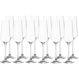 LEONARDO HOME Set 12 Sektgläser Puccini, Sektkelche, Teqton-Kristallglas, spülmaschinenfest