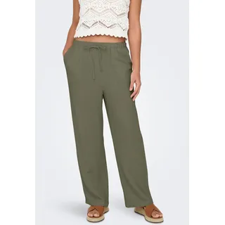 Only ONLSIESTA MW PULL-UP LINEN BL Schlupfhose deep lichen grün S 32