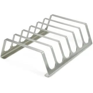 Edelstahl Rippchenhalter | RibRack - für 6 rundum knusprige Spareribs vom Grill & Backofen