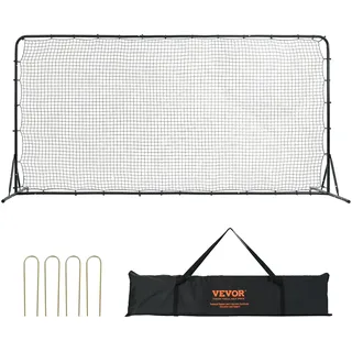 Vevor Fußballtor Schwarz 366 x 121 x 183 cm