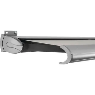 SOLUNA Kassettenmarkise Exclusiv 5,5x1,5 Stoff Dessin 320923 Gestell E6EV1 silber eloxiert Antrieb links inkl. Motor und - Silber