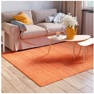 Myflair Möbel & Accessoires Wollteppich Isra, rechteckig, Höhe: 1,5 mm, Kurzflor, Handweb Teppich, meliert, reine Wolle, handgewebt rot 200 cm x 140 cm x 1,5 mm