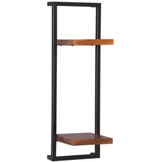 MiaMöbel Wandregal Panama 35 x 25 x 65 cm Schwarz