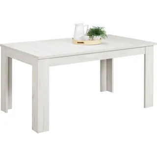 Homestyle4u Esstisch 90,5 x 76,5 x 160 cm weiß