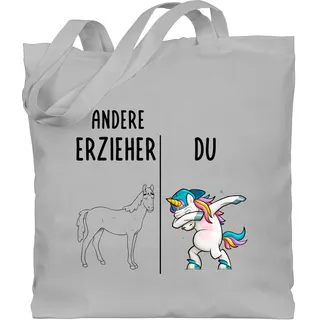 Shirtracer Baumwolltasche - Taschen - Andere Erzieher Dabbing Einhorn | Erzieher Geschenk | Dankeschön Geschenk Erzieher | Kindergarten Erzieher Abschiedsgeschenk | Kindergärtner Kindererzieher - Einheitsgröße