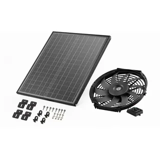 Vevor Solar Ventilator Φ340x70 mm Dachbodenabluftventilator mit einstellbarem Thermostat