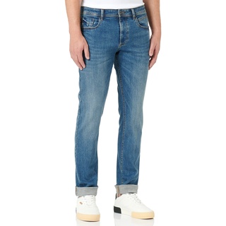 camel active Herren Jeans Regular Fit Jeans Hose Houston, Mittelblau, 52W / 34L