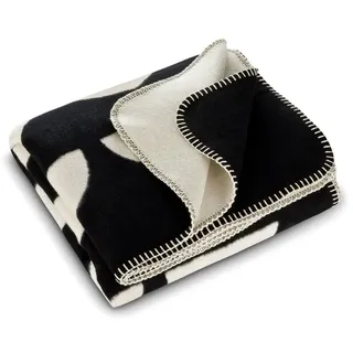 RIEMA Joris Kuscheldecke 150 x 200 cm Schwarz/Beige