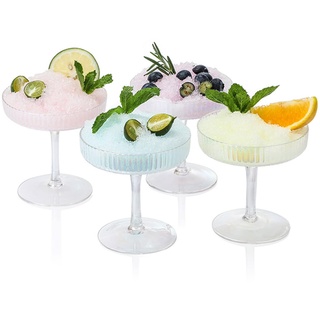 MOTUZP Martini-Gläser, 4er-Set, Coupe-Cocktailgläser, Klares Glas, Margarita-Gläser für Bar, Dessert, Martini-Margarita(#1)