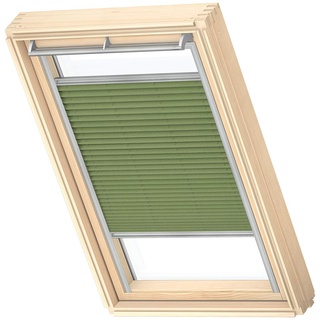 VELUX Original Dachfenster Plissee für MK06, Moosgrün, mit Grauer Führungsschiene