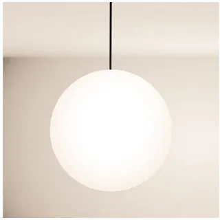 s.luce Pendelleuchte Orb Glaskugel Hängelampe 150cm Aufhängung Schwarz Weiß weiß Ø 50 cm x 50 cm x 50 cm
