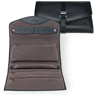 Windrose Nappa Schmuckkasten Leder 23 cm schwarz