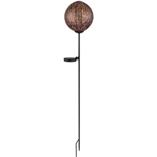 GLOBO Solarleuchte Metall 90 cm schwarz kupfer