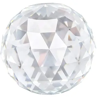 Klarglas Kristall Ball Kristall Prismen Glaskugel Clear Cut Crystal Glaskugel 80mm Durchscheinend Facettierten Blick Ball, Crystal Sphere Prismen Home Hotel Dekor Armaturen (80MM/3.15in)