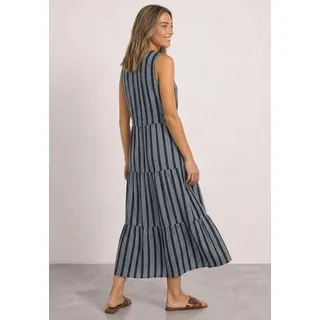 STREET ONE Maxikleid Sommerkleid Streifenmuster Blau 38