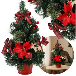 Sarcia.eu Künstlicher Weihnachtsbaum Künstlicher Weihnachtsbaum 40cm mit Stern Bethlehem geschmückt klein