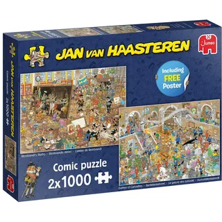 Jan van Haasteren Jumbo Spiele Jan van Haasteren Ausflug ins Museum - Puzzle 2x1000 Teile