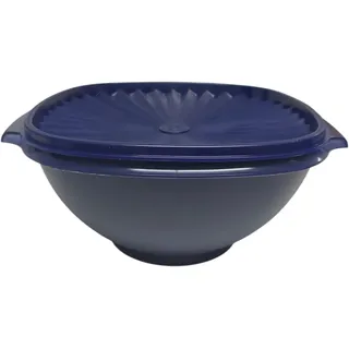 Tupperware Wonderlier Sonnenschüssel 2,8 Liter mit Deckel – Salatschüssel Frischhalteschüssel Rührschüssel luftdicht – Dunkelblau blau 2800ml