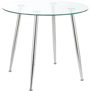 [en.casa] Humppila Ø 80 cm silber