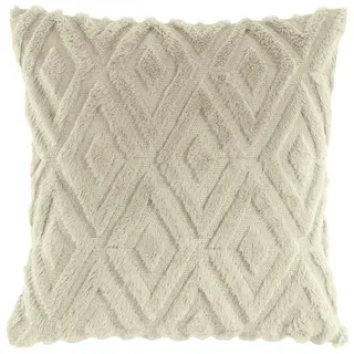 REALLaxx Dekokissen Boho, Vintage Optik 45x45 cm Sofakissen Kissenbezug mit Füllung weiß