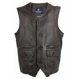 Redpoint Lederweste Dave redpoint - Herren Lederweste Lammnappa dunkelbraun braun 56